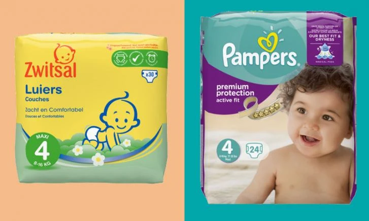 Zwitsal luiers vs. Pampers