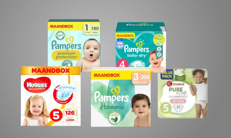 Luier verpakkingen die getest zijn