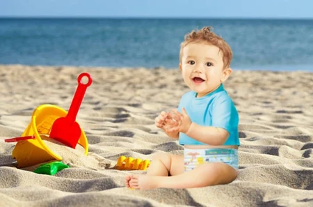 baby op het strand baby op het strand