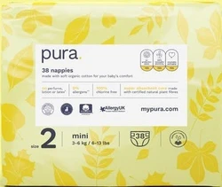 Pura Eco-Friendly Luiers Maat 2 (3-6kg), 38 luiers
