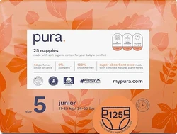 Pura Eco-Friendly luiers Maat 5 (11-25kg), 125 luiers