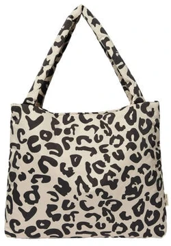 Studio Noos luiertas Holy Cow Puffy Mom Bag ecru/zwart All over print