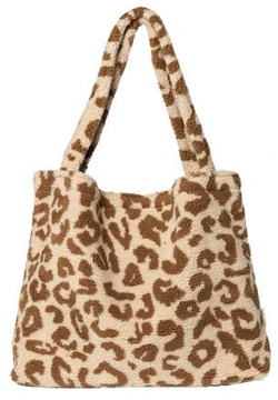 Studio Noos luiertas Leopard Teddy Mom Bag ecru/bruin All over print