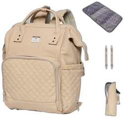 NanaBeebi  2.0 Leren Luiertas - Sand (Mimmti)