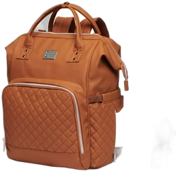 NanaBeebi  2.0 Leren Luiertas - Cognac