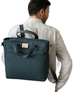 Nobodinoz Baby on the Go luiertas rugzak Carbon Blue