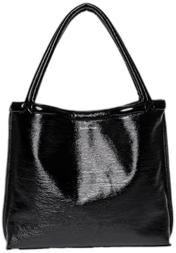 Studio Noos reversible luiertas Teddy Lacquer Mom Bag zwart/donkergrijs