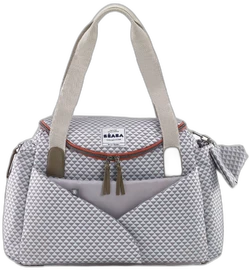 Luiertas Sydney II van BEABA bedrukt grijs