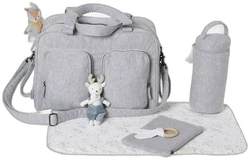 Luiertas met meerdere vakken Family grijs gechineerd