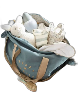 Luiertas voor het weekend La vie est pleine de surprises salie Luiertas voor het weekend La vie est pleine de surprises salie