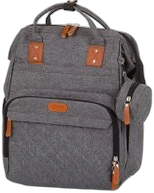 Chipolino Rugzak/- Luiertas Met Extra Veel Opslagruimte granite