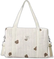 Luiertas - Mombag - Schoudertas - Verzorgingstas - Kraamcadeau - Groot - Beer - Beige
