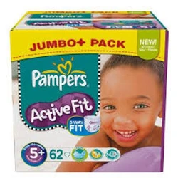 Pampers - Active Fit - Jumbobox+ - Maat 5+ Pampers - Active Fit - Jumbobox+ - Maat 5+