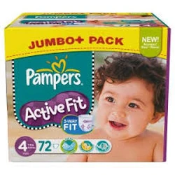 Pampers - Active Fit - Jumbobox+ - Maat 4