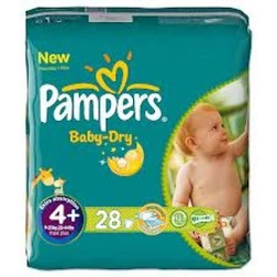 Pampers - Baby-Dry - Standaard pak - Maat 4+