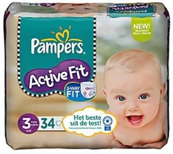 Pampers - Active Fit - Standaard pak- Maat 3