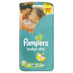 Pampers Baby-Dry Large Bag maat 4 60 stuks