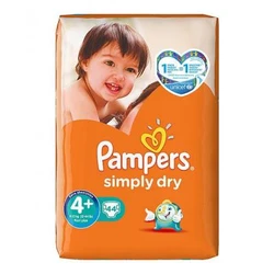 Pampers - Simply Dry - Voordeelpak - Maat 4+ Pampers - Simply Dry - Voordeelpak - Maat 4+