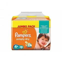 Pampers - Simply Dry - Jumbo - Maat 4+ Pampers - Simply Dry - Jumbo - Maat 4+