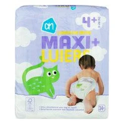 Albert Heijn luiers standaardpak maat 4+ 34 stuks