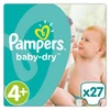 Pampers Baby-Dry Standaard pak 4+ 27 stuks Pampers Baby-Dry Standaard pak 4+ 27 stuks