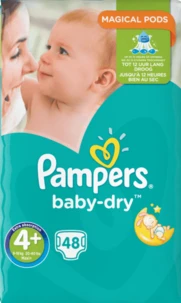 Pampers - Baby-Dry - Reuzenpak - Maat 4+ Pampers - Baby-Dry - Reuzenpak - Maat 4+