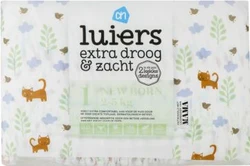 Beregoede luiers van Albert Heijn, standaard pak maat 1