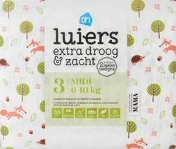 Beregoede luiers van Albert Heijn, standaard pak maat 3