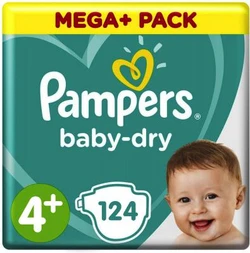 Pampers - Baby-Dry - Jumbo pak + - Maat 4+ Pampers - Baby-Dry - Jumbo pak + - Maat 4+