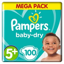 Pampers - Baby-Dry - Giga pak - Maat 5+ Pampers - Baby-Dry - Giga pak - Maat 5+