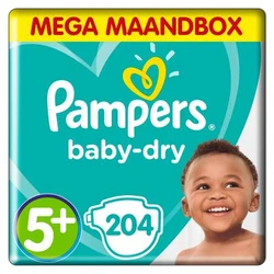 Pampers - Baby-Dry - Maandbox+ - Maat 5+ Pampers - Baby-Dry - Maandbox+ - Maat 5+