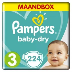 Pampers - Baby-Dry - Maandbox+ - Maat 3 224 stuks