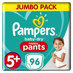 Pampers - Baby-Dry Pants - Jumbo pak+ - maat 5+ Pampers - Baby-Dry Pants - Jumbo pak+ - maat 5+