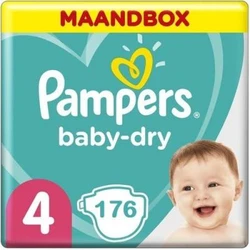 Pampers - Baby-Dry - Maandbox+ - Maat 4 - 176 luiers