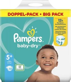 baby dry maat 5+ 58 luiers baby dry maat 5+ 58 luiers