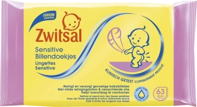 Zwitsal Sensitive billendoekjes (1 x 63)