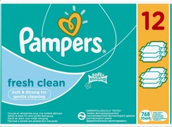 Pampers Fresh Clean Babydoekjes 12-pak (12x64)