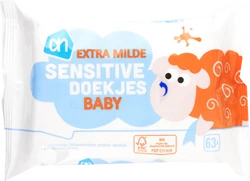 AH Baby Lotiondoekjes Sensitive (1x63) AH Baby Lotiondoekjes Sensitive (1x63)