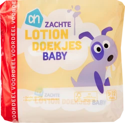 AH Baby Lotiondoekjes 3-pak (3x72) AH Baby Lotiondoekjes 3-pak (3x72)