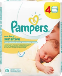Pampers New Baby Sensitive Babydoekjes 4-pak (4x50)