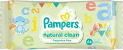 Pampers Natural Clean Babydoekjes (1x64)