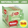 Huggies Natural Care babydoekjes 10-pak (10x56) Huggies Natural Care babydoekjes 10-pak (10x56)