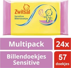 Zwitsal Sensitive billendoekjes 24-pak (24 x 57)