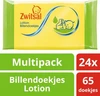 Zwitsal Billendoekjes Lotion - 24 x 65 stuks - Baby - Voordeelverpakking