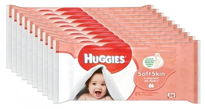 Huggies Soft Skin Babydoekjes (10x56)