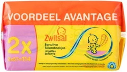 Zwitsal Sensitive billendoekjes 2-pak (2 x 57)