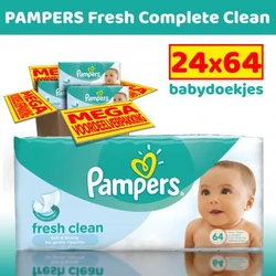 Pampers Fresh Clean Babydoekjes 24-pak (24x64)