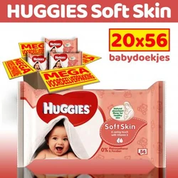 Huggies Soft Skin Babydoekjes  20-pak (20x56)