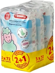 Kruidvat Sensitive Lotiondoekjes 3-pak (3x72)