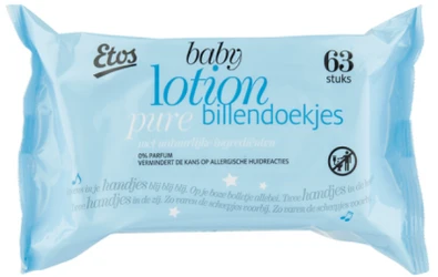 Etos Lotion Billendoekjes Pure (1x63)